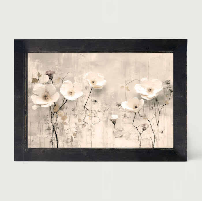 Monochrome flowers 3 - Framed art