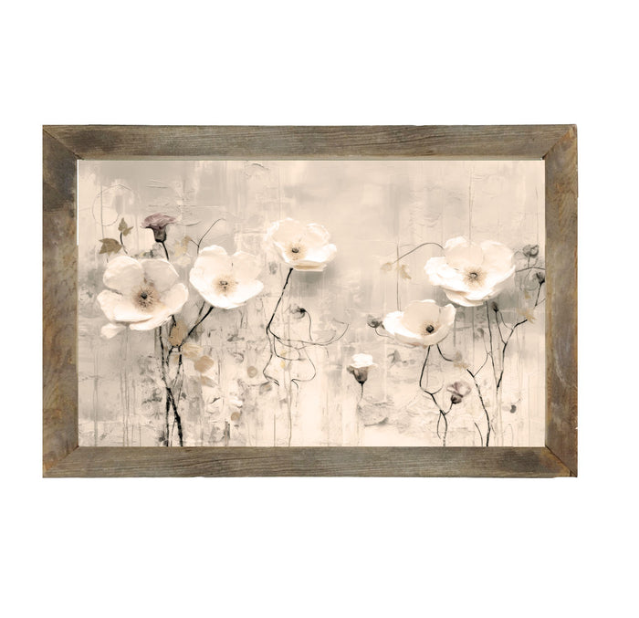 Monochrome flowers 3 - Framed art