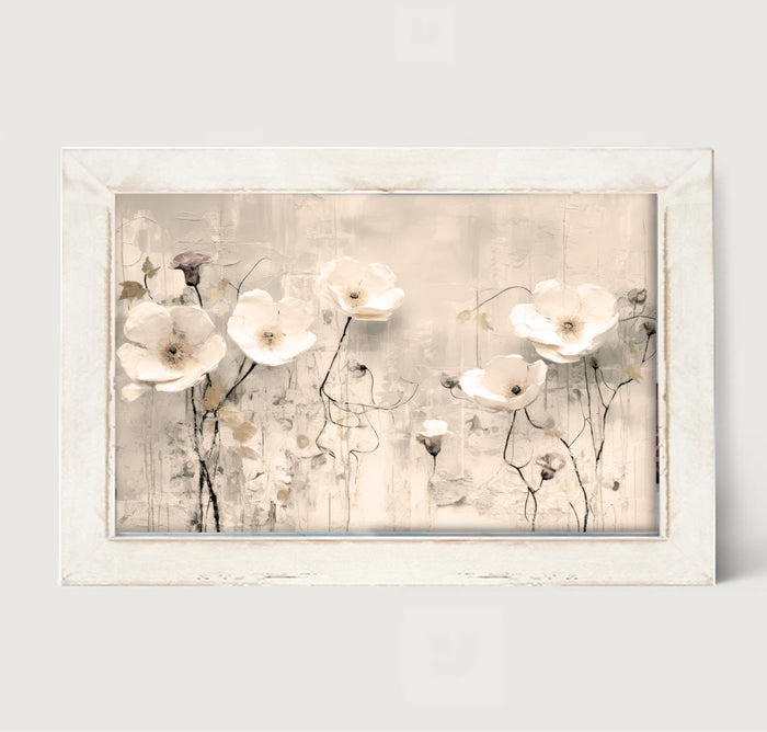 Monochrome flowers 3 - Framed art