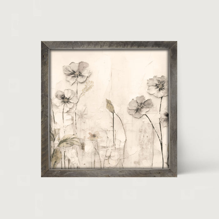 Monochrome flowers 4 - Framed art