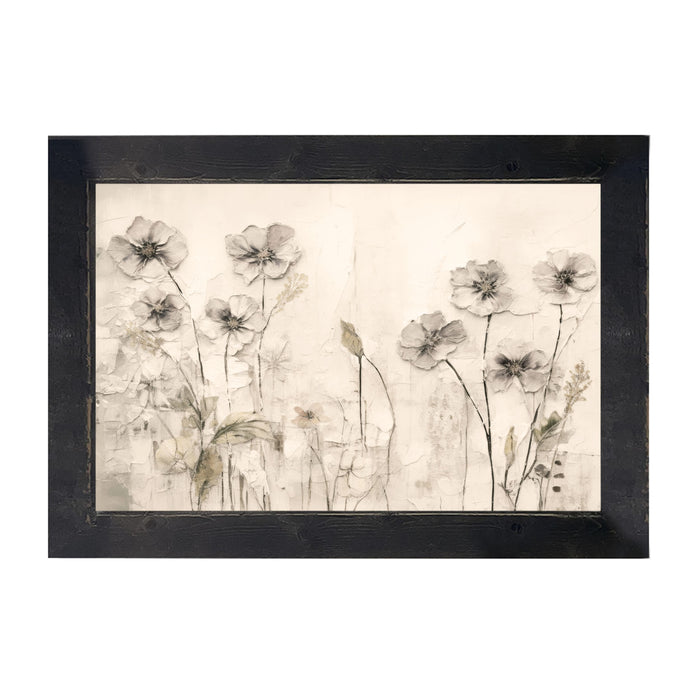 Monochrome flowers 4 - Framed art