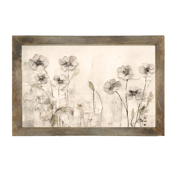 Monochrome flowers 4 - Framed art