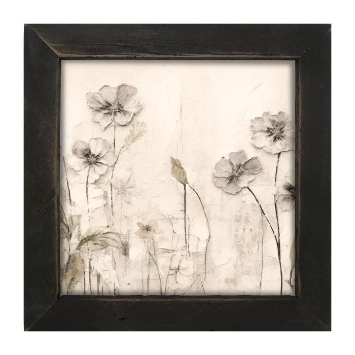 Monochrome flowers 4 - Framed art