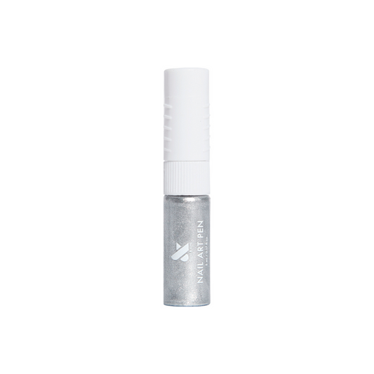 Nail Art Pen - OJPAS in metallic platinum shade for precise and easy nail art designs at home manicure sessions