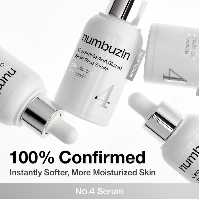 Numbuzin No.4 Ceramide AHA Glazed Skin Prep Serum 30ml سيروم نومبوزين رقم 4 سيراميد AHA لتحضير البشرة - Princess Cosmetics Qatar