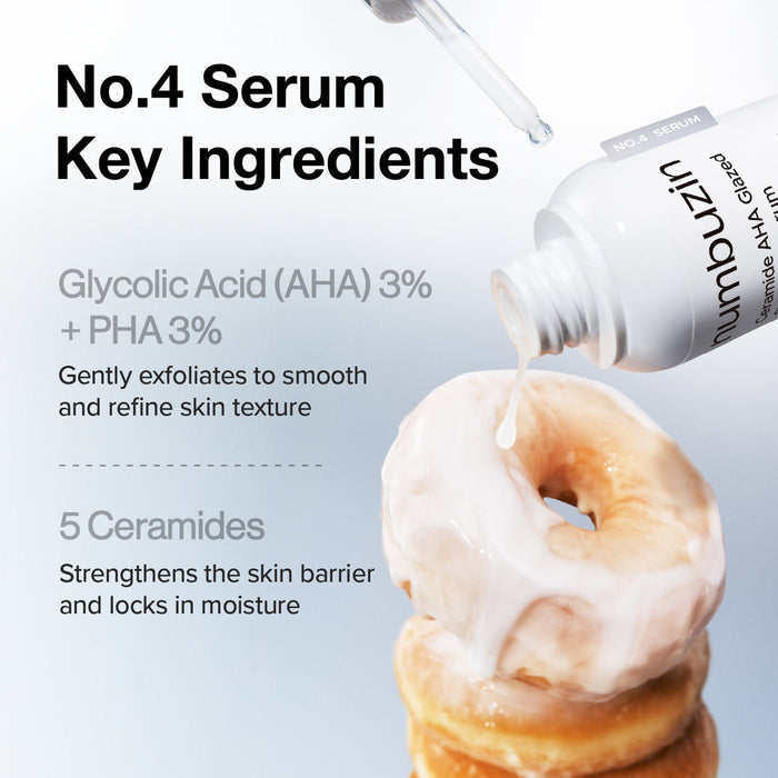 Numbuzin No.4 Ceramide AHA Glazed Skin Prep Serum 30ml سيروم نومبوزين رقم 4 سيراميد AHA لتحضير البشرة - Princess Cosmetics Qatar