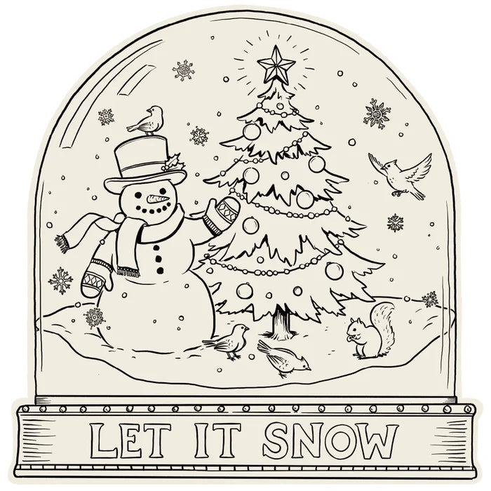 Die Cut Snow Globe Coloring