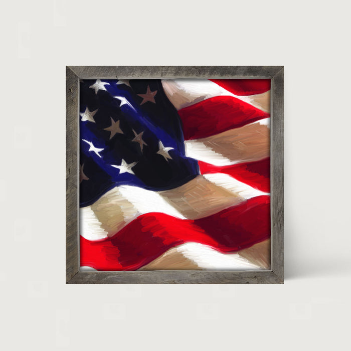 Patriotic Flag - Framed art