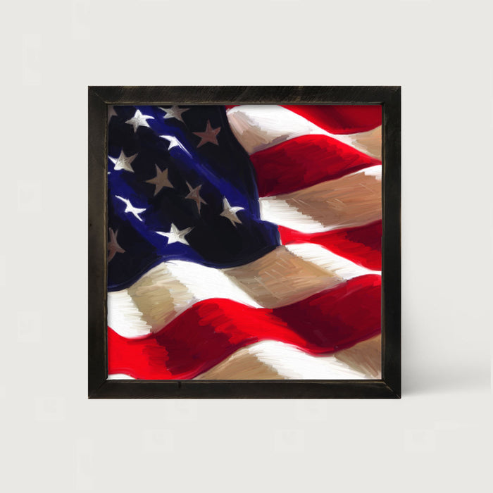 Patriotic Flag - Framed art