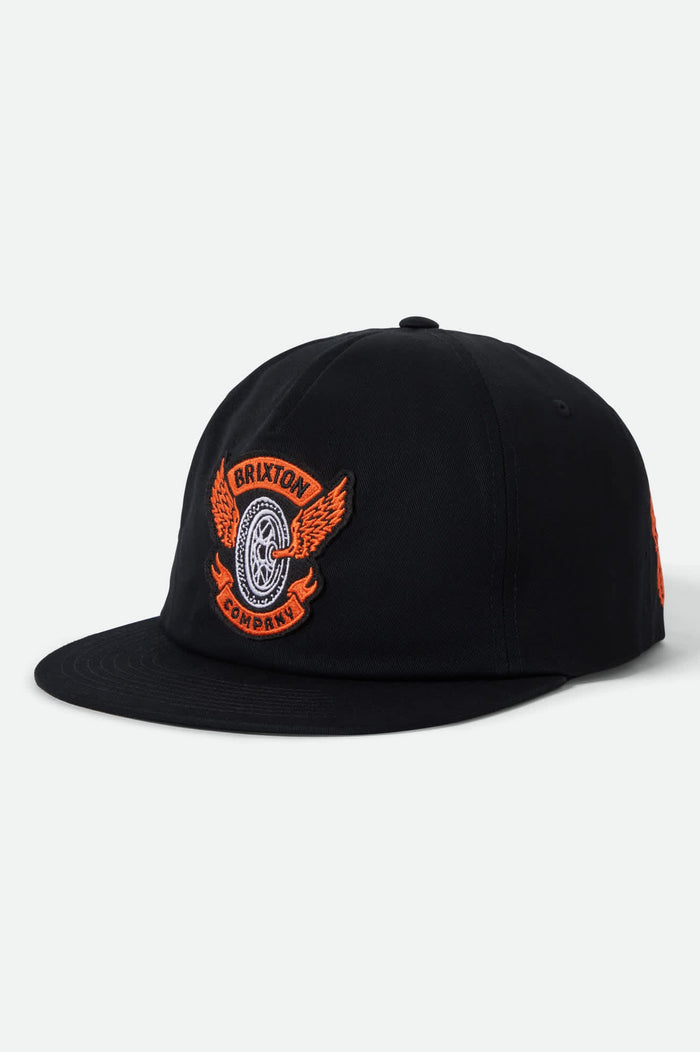 Unisex Payson Snapback in the color Black - Front Product View