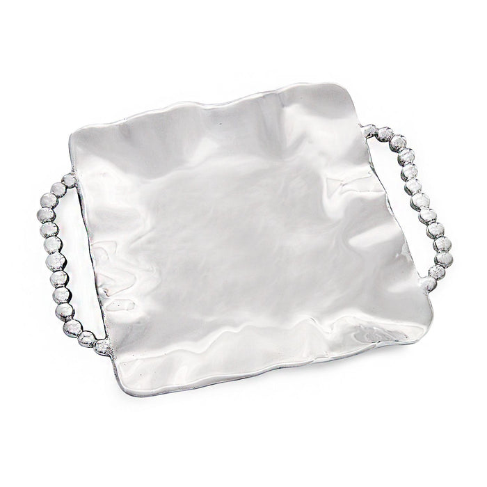 Pearl Square Tray with Perla Handles