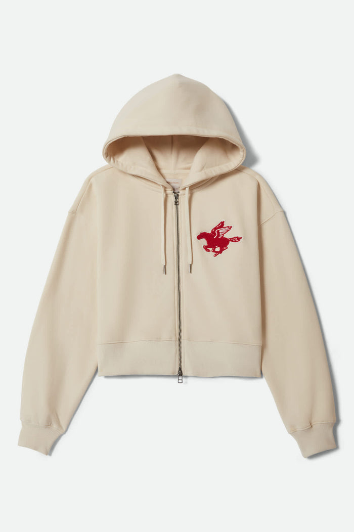 Women's Pegasus Zip Hood in the color Whitecap - Front Product View