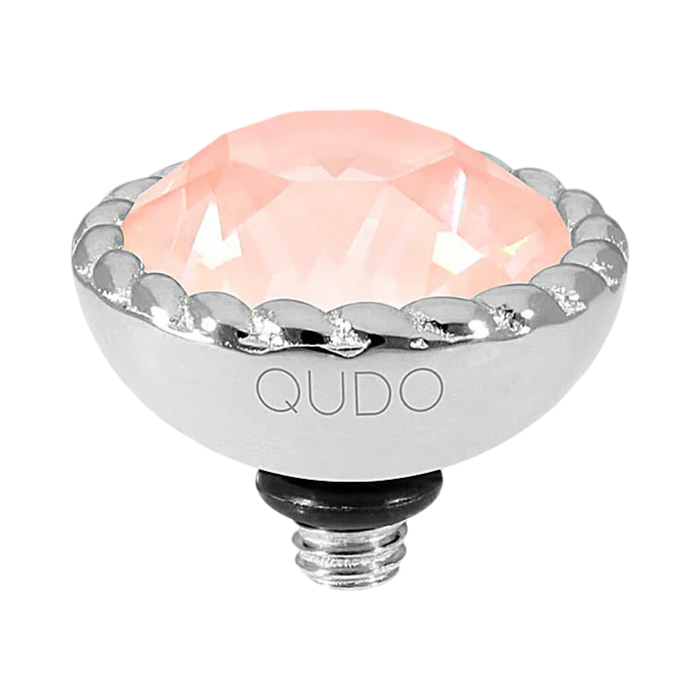 QUDO Bocconi Top Silver | Pink Crystals Collection