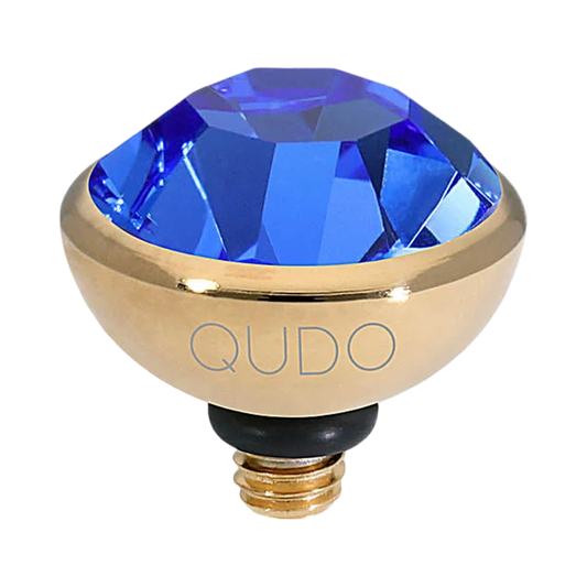 blue sapphire bottone gold top swarovski crystal interchangeable jewelry