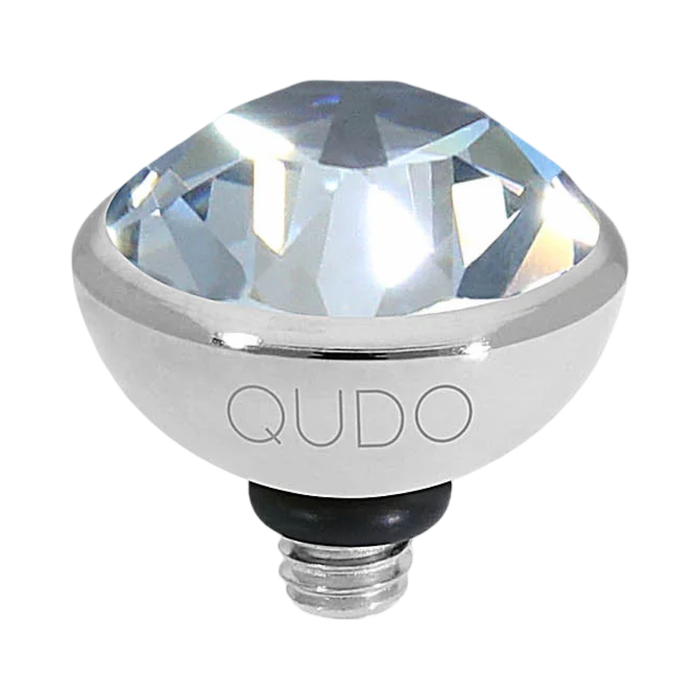 blue shade bottone qudo silver topper blue crystal colection