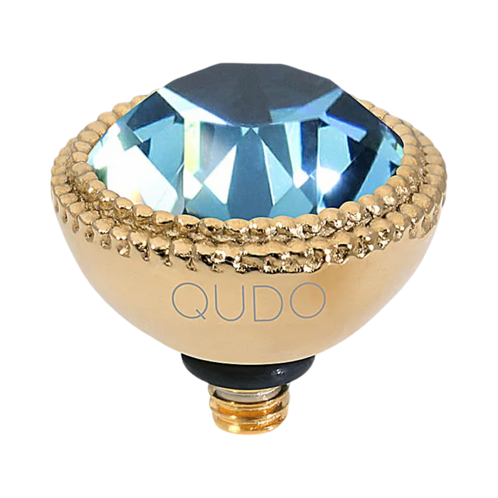 QUDO Fabero Gold Topper I Blue Crystal Collection