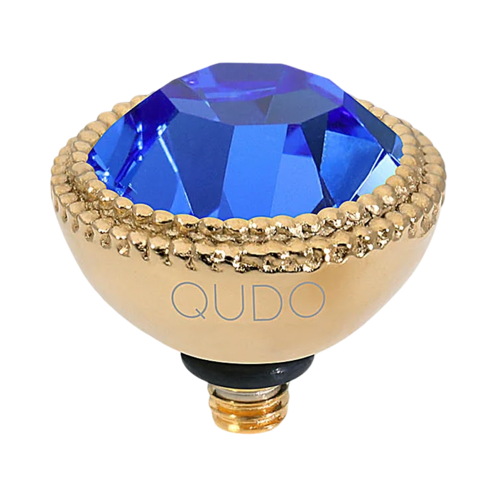 QUDO Fabero Gold Topper I Blue Crystal Collection