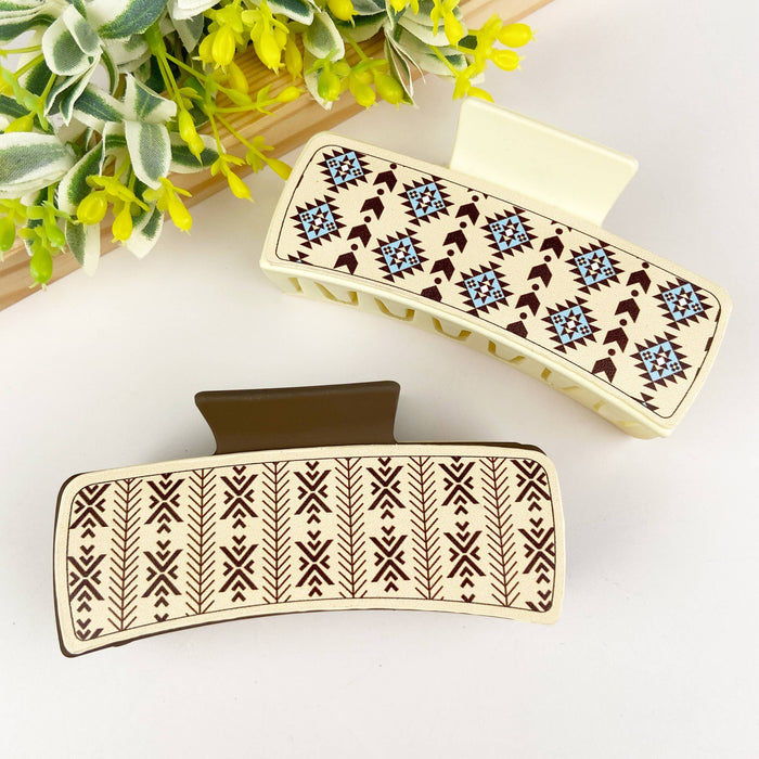 Retro PU simple hair clip for women: A