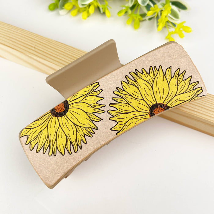 Retro PU simple hair clip for women: A