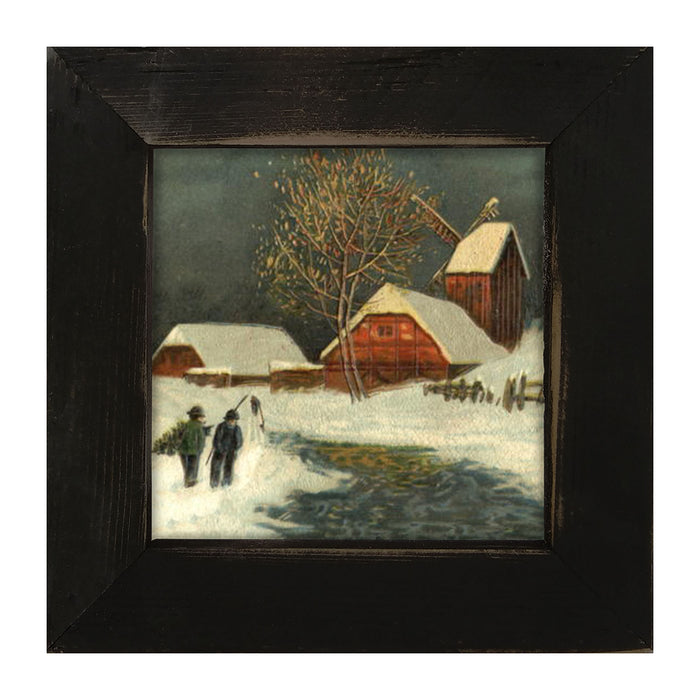 River in Winter - Framed art