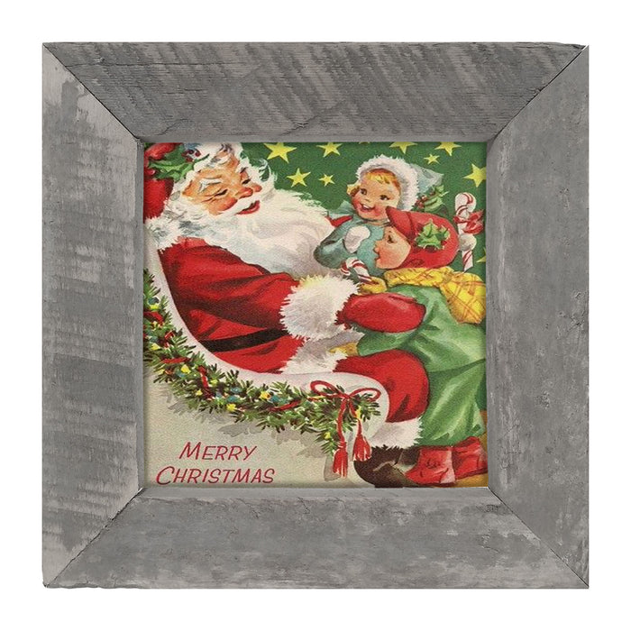 Santa with Kids - Framed art