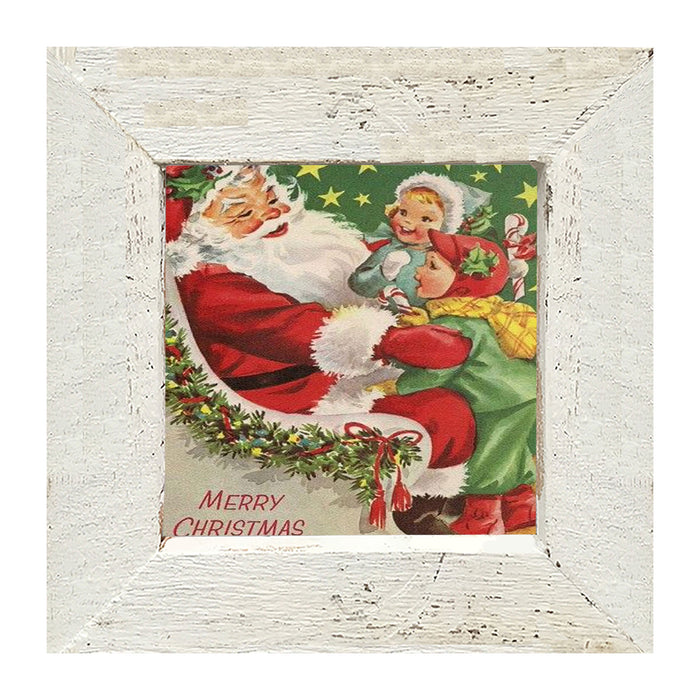 Santa with Kids - Framed art