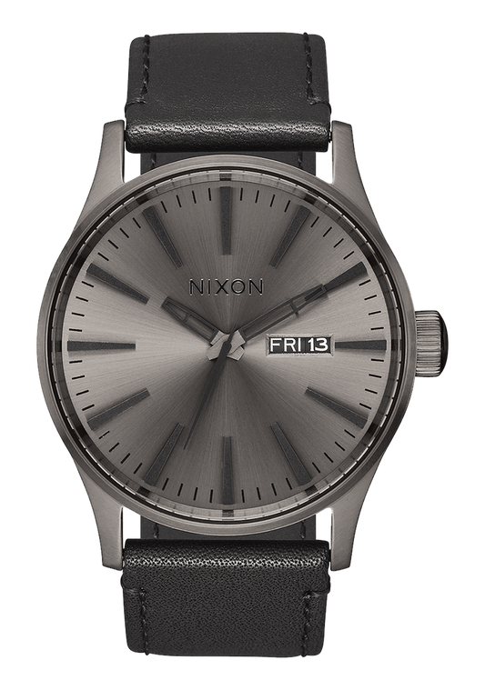 Sentry Leather - Gunmetal / Black