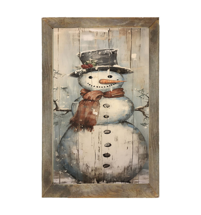 Smiling snowman - Framed art