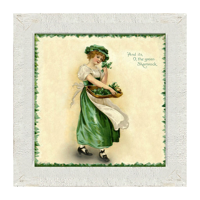 St. Patrick's Day Lady - Framed art