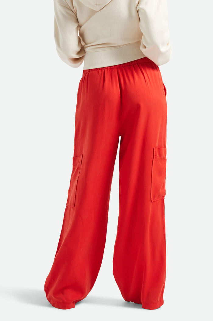 Women's The Mercer Wide Leg Trouser Pant in the color Washed Adrenaline Rush - Women's Back View