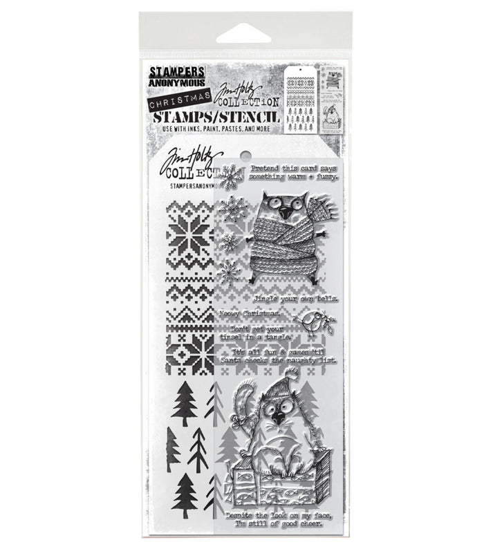 Tim Holtz - Mixed Media Clear Stamp & Stencil - #34. Available at Embellish Away located in Bowmanville Ontario Canada.