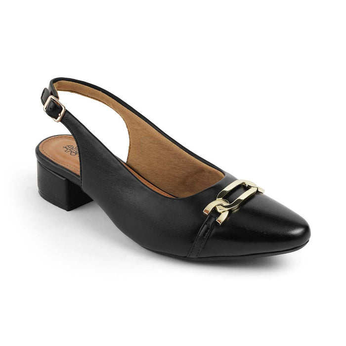 Tresmode Beshim Black | Statement Slingback Pumps