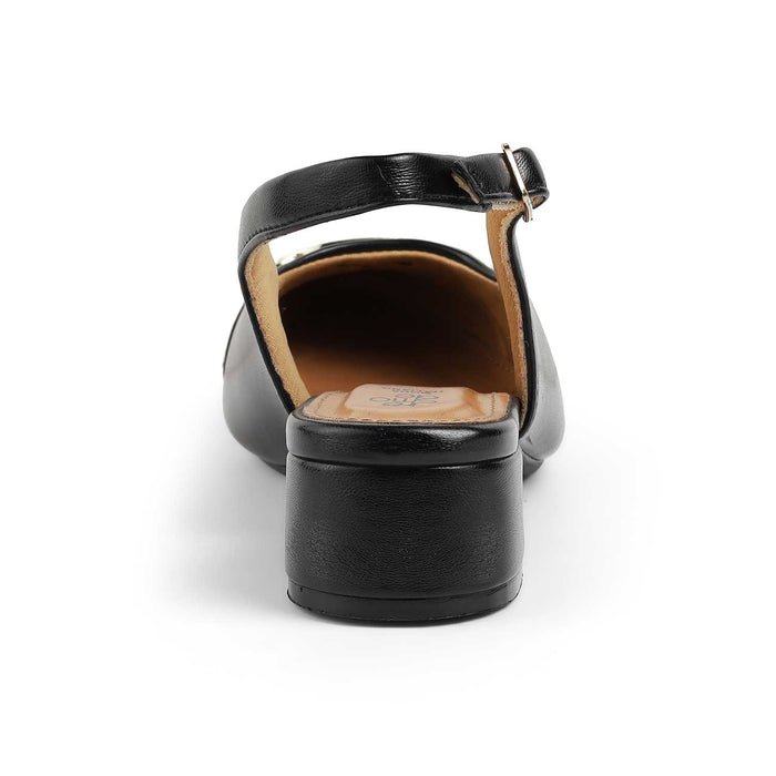 Tresmode Beshim Black | Statement Slingback Pumps