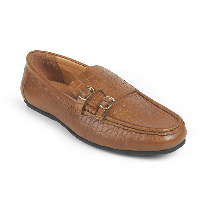 Men's Genuine Leather Double Monk Shoes Tresmode