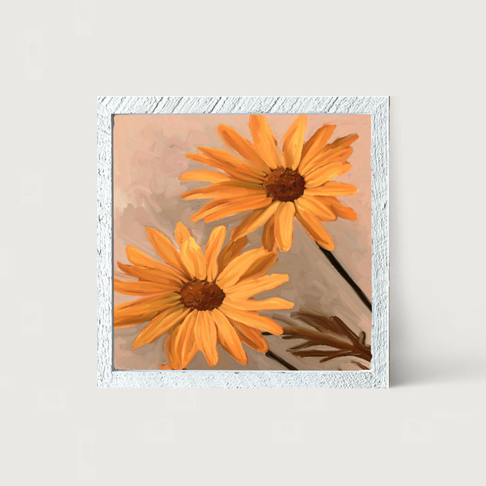 Two Daisies - Framed art