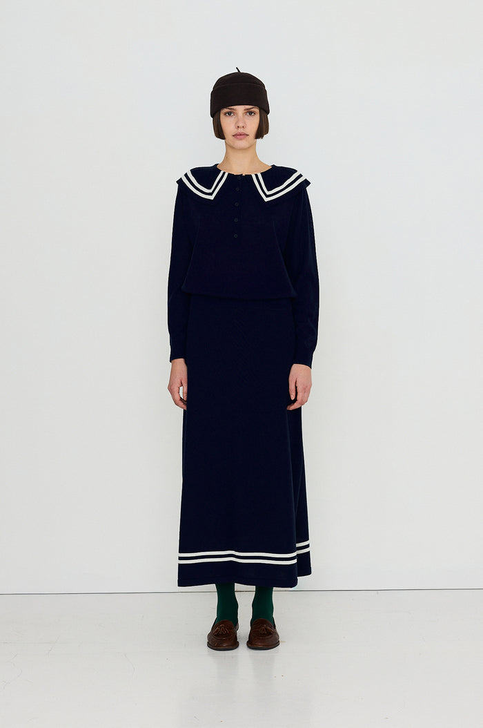 Volume Skirt Navy