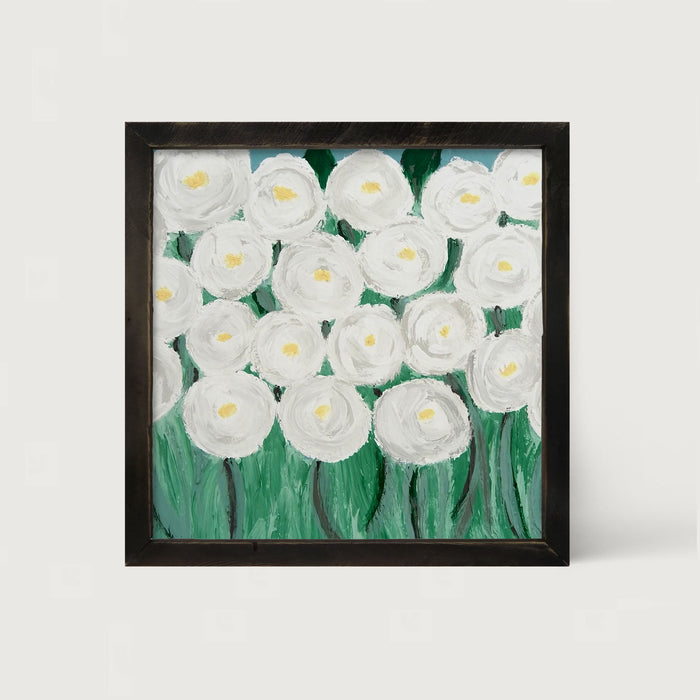 White Ranunculus - Framed art