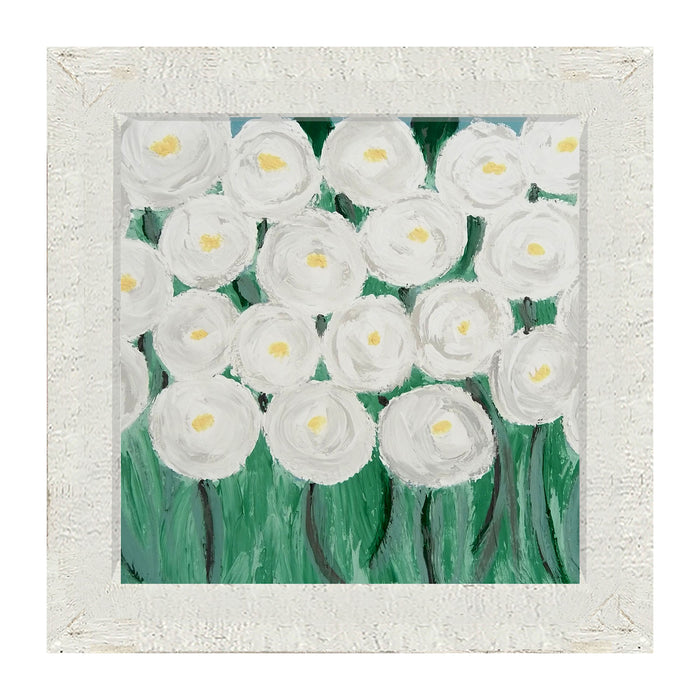 White Ranunculus - Framed art