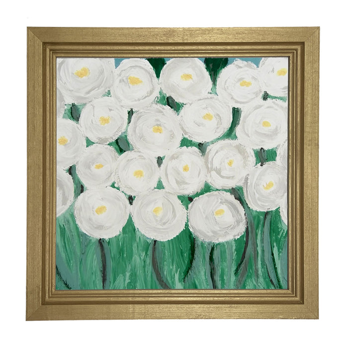 White Ranunculus - Framed art