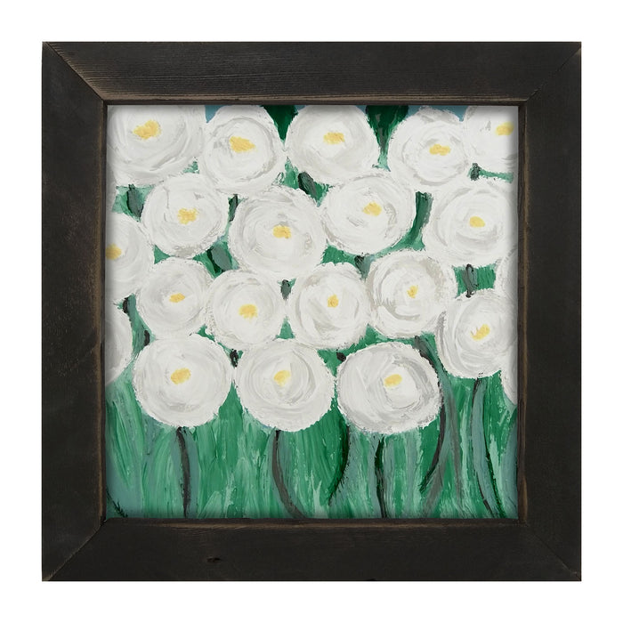 White Ranunculus - Framed art