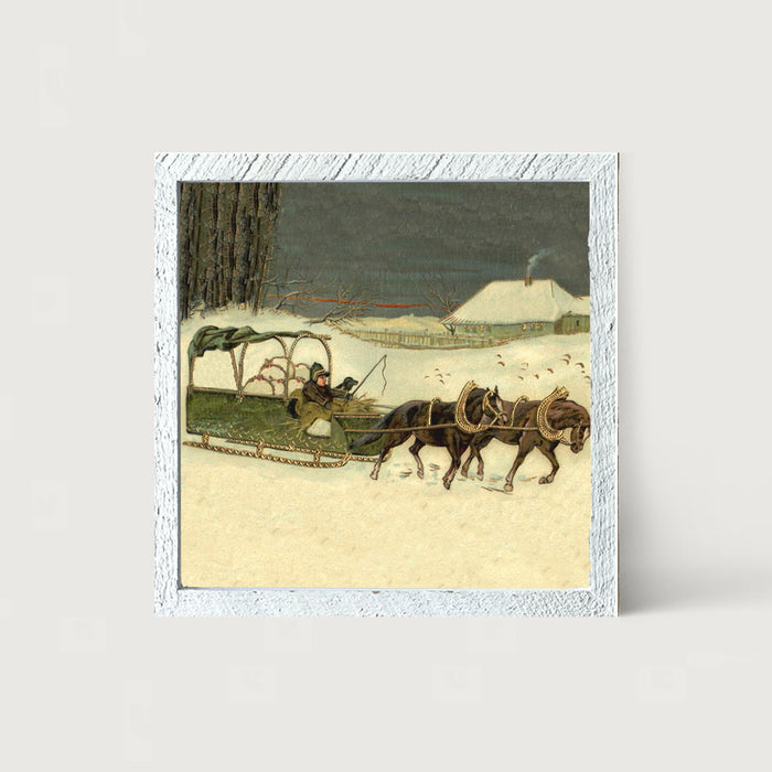 Winter Sleigh - Framed art