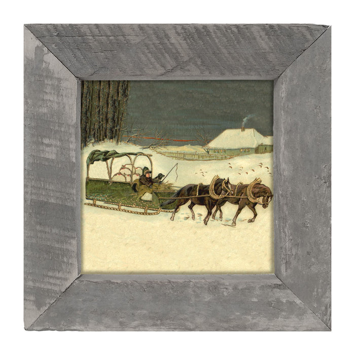 Winter Sleigh - Framed art