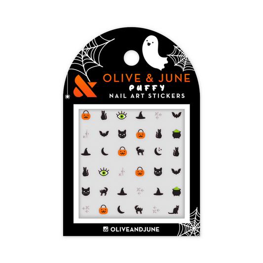 Witches & Cats Halloween Puffy Stickers
